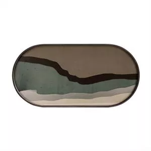 Graphite Wabi Sabi Glass Tray